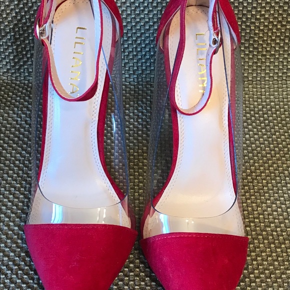 LILIANA red high heel pumps 8.5 - Picture 2 of 11